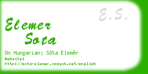 elemer sota business card